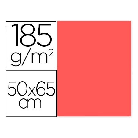 25un CARTOLINA GUARRO CORAL 50X65 CM 185 GR