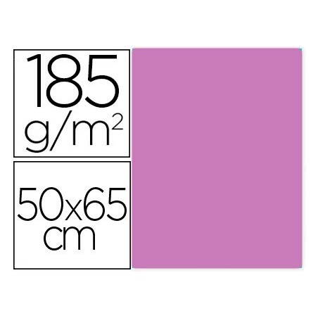 25un CARTOLINA GUARRO MALVA 50X65 CM 185 GR