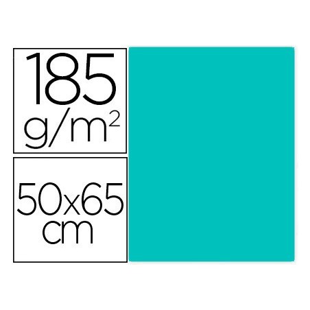 25un CARTOLINA GUARRO VERDE MENTA 50X65 CM 185 GR