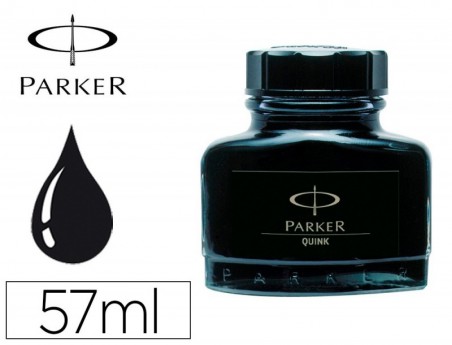 TINTA PARKER QUINK PRETA FRASCO 57 ML