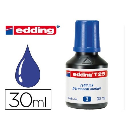 TINTA MARCADOR EDDING T-25 AZUL -FRASCO DE 30 ML