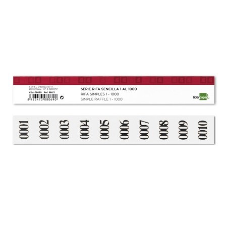 60un BOLCO DE RIFA FOLHA SIMPLES