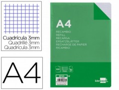 RECARGA LIDERPAPEL FOLIO 100 F 4TF-06 QUADRICULADO 3 MM 4 FU