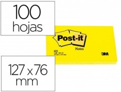 12un BLOCO NOTAS POST-IT ADESIVAS POST-IT AMARELO 76 X 127 M
