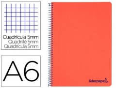 CUADERNO ESPIRAL LIDERPAPEL A6 MICRO WONDER TAPA PLASTICO 12