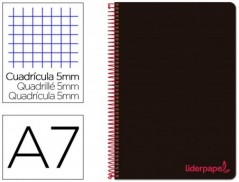 CUADERNO ESPIRAL LIDERPAPEL A7 MICRO WONDER TAPA PLASTICO 10