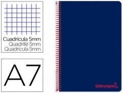 CUADERNO ESPIRAL LIDERPAPEL A7 MICRO WONDER TAPA PLASTICO 10
