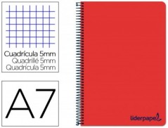 CUADERNO ESPIRAL LIDERPAPEL A7 MICRO WONDER TAPA PLASTICO 10