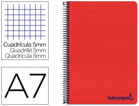 CUADERNO ESPIRAL LIDERPAPEL A7 MICRO WONDER TAPA PLASTICO 10