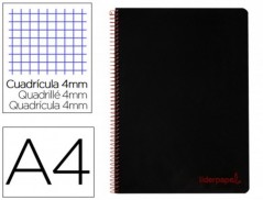 CADERNO ESPIRAL LIDERPAPEL A4 WONDER CAPA PLASTICO 80F 90GR