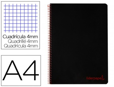 CADERNO ESPIRAL LIDERPAPEL A4 WONDER CAPA PLASTICO 80F 90GR