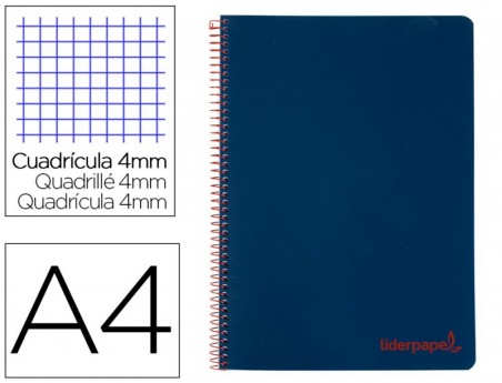 CADERNO ESPIRAL LIDERPAPEL A4 WONDER CAPA PLASTICO 80F 90GR