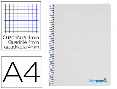 CADERNO ESPIRAL LIDERPAPEL A4 WONDER CAPA PLASTICO 80F 90GR