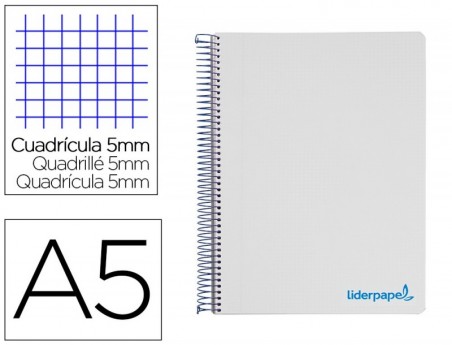 CADERNO ESPIRAL LIDERPAPEL A5 MICRO WONDER CAPA PLASTICO 120