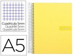 CUADERNO ESPIRAL LIDERPAPEL A5 MICRO CRAFTY TAPA FORRADA 120