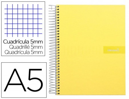 CUADERNO ESPIRAL LIDERPAPEL A5 MICRO CRAFTY TAPA FORRADA 120
