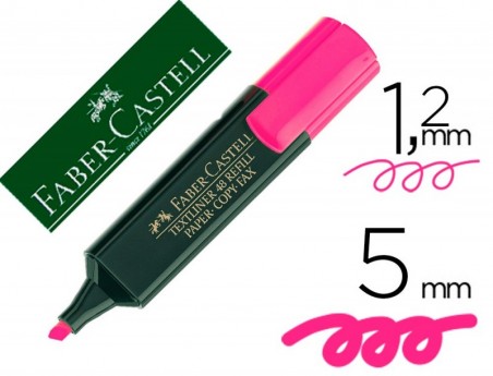 10un MARCADOR FABER FLUORESCENTE 48-28 ROSA