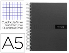 CUADERNO ESPIRAL LIDERPAPEL A5 MICRO CRAFTY TAPA FORRADA 120