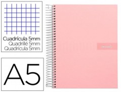CUADERNO ESPIRAL LIDERPAPEL A5 MICRO CRAFTY TAPA FORRADA 120