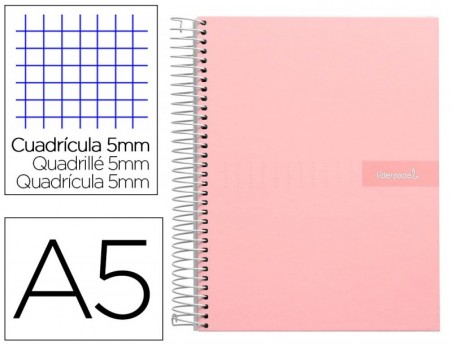 CUADERNO ESPIRAL LIDERPAPEL A5 MICRO CRAFTY TAPA FORRADA 120