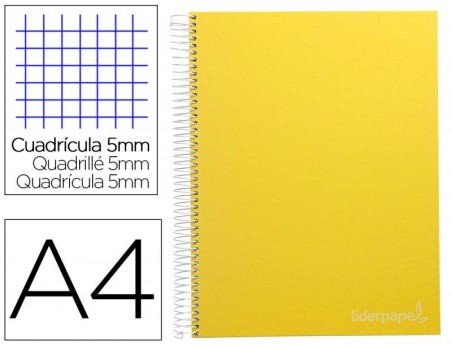 CUADERNO ESPIRAL LIDERPAPEL A4 MICRO JOLLY TAPA FORRADA 140H