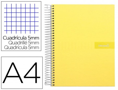 CUADERNO ESPIRAL LIDERPAPEL A4 MICRO CRAFTY TAPA FORRADA 120