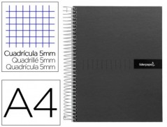 CUADERNO ESPIRAL LIDERPAPEL A4 MICRO CRAFTY TAPA FORRADA 120