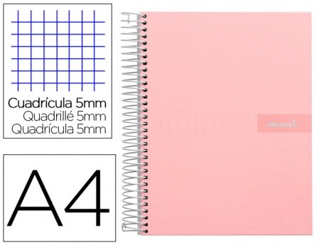 CUADERNO ESPIRAL LIDERPAPEL A4 MICRO CRAFTY TAPA FORRADA 120