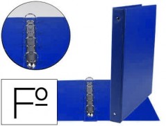 PASTA LIDERPAPEL 4 ANEIS 25 MM REDODAS PLASTICO FOLIO COR AZ