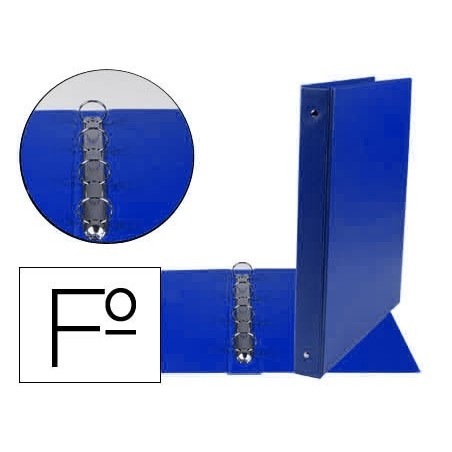 PASTA LIDERPAPEL 4 ANEIS 25 MM REDODAS PLASTICO FOLIO COR AZ