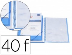 CAPA CATALOGO PARDO DIN A4 (210 X 297 MM) AZUL 40 COM BOLSAS
