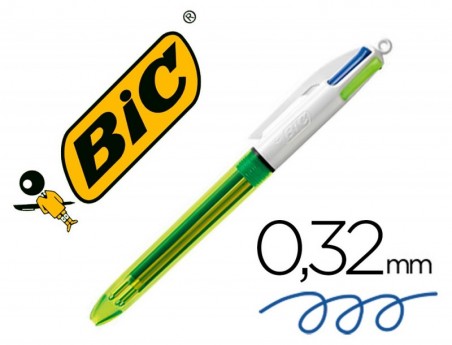 ESFEROGRAFICA BIC QUATRO RETRATIL 4 CORES 1 MM OLEO 0,32 /