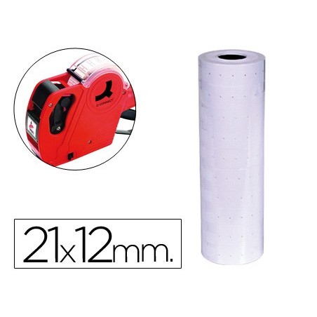 ETIQUETAS Q-CONNECT DE COR BRANCA 21X12 MM ROLO DE 1000 ETIQ