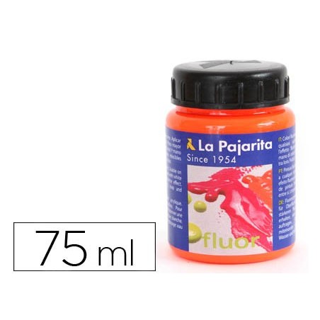 PINTURA LATEX LA PAJARITA F-02 LARANJA FLUORESCENTE 75ML