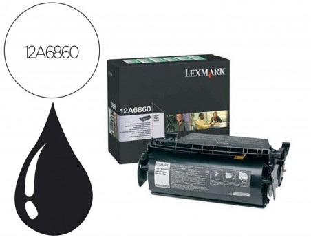 TONER LEXMARK LASER T620 / T622 12A6860 PRETO 10000 PAGINAS