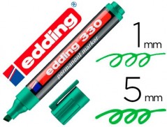 MARCADOR EDDING PERMANENTE VERDE 1/5MM 330 PONTA BISELADA