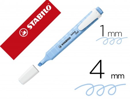 MARCADOR FLUORESCENTE STABILO SWING COOL PASTEL AZUL VENTOSO