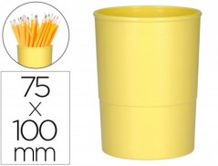 PORTA LAPIS Q-CONNECT PLASTICO AMARELO PASTEL