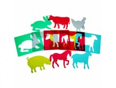 JOGO MODELOS FLEXIVEIS HENBEA ESCANTILHAO ANIMAIS QUINTA CM