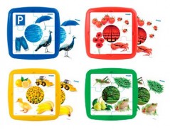 PUZZLE MINILAND AS CORES SET DE 4 UNIDADES 12 PECAS