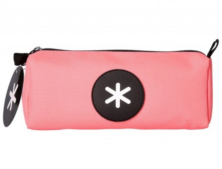 ESTOJO ESCOLAR ANTARTIK ESTREITO COR CORAL 210X70X80 MM