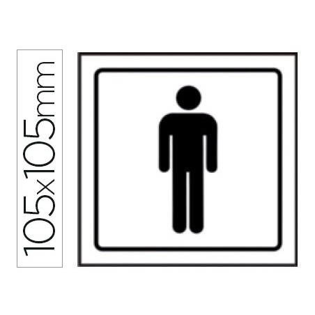 PICTOGRAMA SYSSA SINAL DE CASA DE BANHO HOMENS EM PVC 105X10