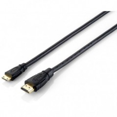 EQUIP CABO HDMI (A) P/ MINI HDMI (C) M/M 1MT PRETO