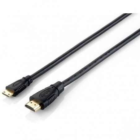 EQUIP CABO HDMI (A) P/ MINI HDMI (C) M/M 1MT PRETO