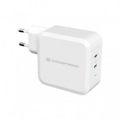 CONCEPTRONIC CARREGADOR PAREDE 100W 2xUSB-C WHITE