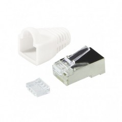 EQUIP FICHA RJ45 CAT6 C/CAPA E GUIA (PACK 100 UN)