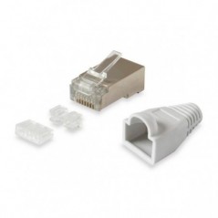 EQUIP FICHA RJ45 STP CAT6 C/CAPOT E GUIA (PACK 100 UN)