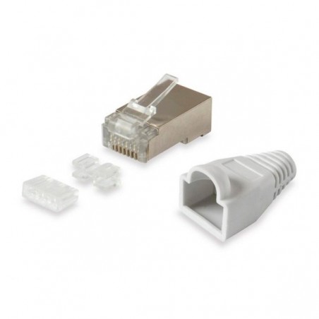 EQUIP FICHA RJ45 STP CAT6 C/CAPOT E GUIA (PACK 100 UN)