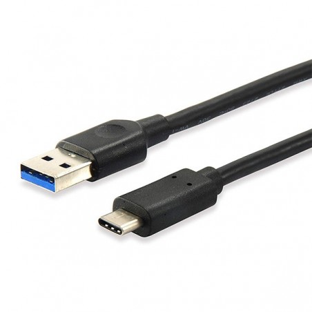 EQUIP CABO USB 3.0 C M/M PRETO - 0.25MT