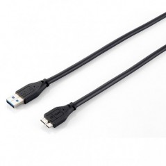 EQUIP CABO EXTENSAO USB-3.0 A/A M/F 2M PRETO